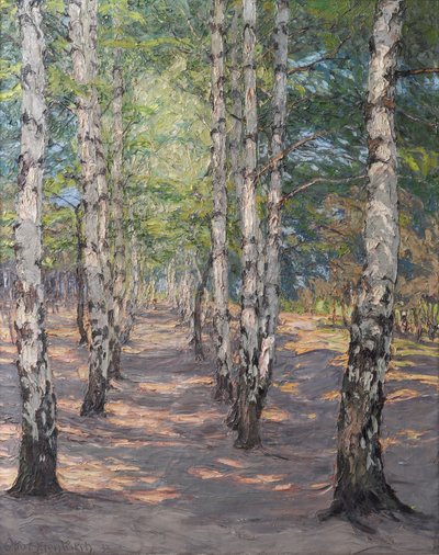 Caminho de bétulas no Heller, perto de Dresden de Otto Altenkirch