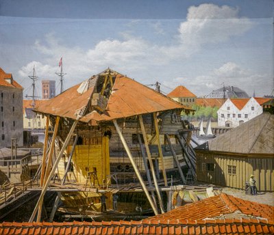 O transatlântico Skjold na doca de Christianshavn de Otto Bache