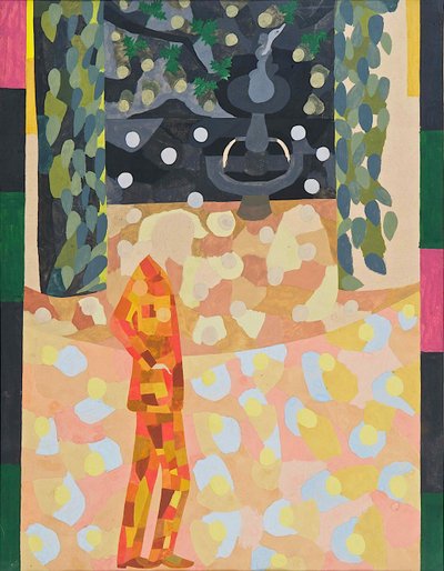 Homem em frente a uma fonte, 1911-1942. de Otto Freundlich