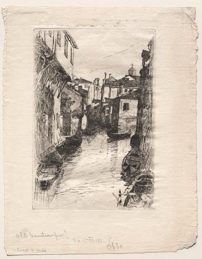 Canal em Veneza, 1880. de Otto H. Bacher