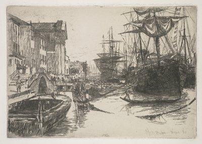 Fundações do Zattere, 1880. de Otto H. Bacher