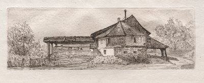 Antigo moinho no Danúbio, 1879. de Otto H. Bacher