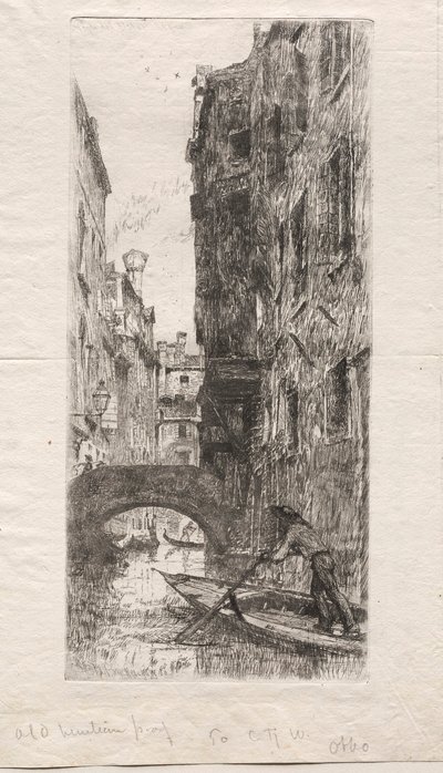 Ponte del Pistor, Veneza, 1880. de Otto H. Bacher