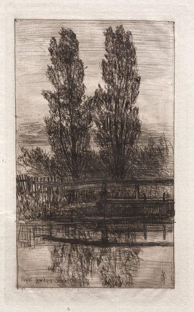 Choupos, Royal Garden, Schleissheim, 1879. de Otto H. Bacher