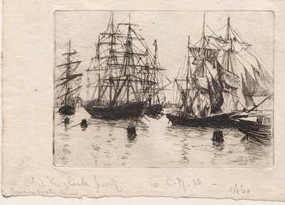 Barcos à vela, Veneza, 1880. de Otto H. Bacher
