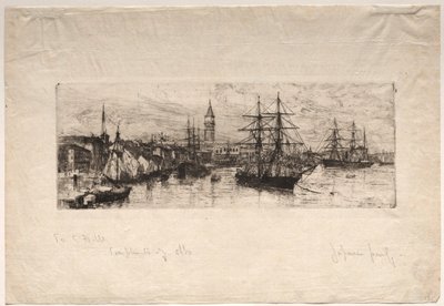 Transporte e Palácio Ducal, 1880. de Otto H. Bacher