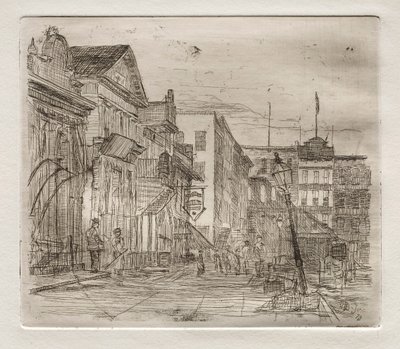Canto do sudoeste, praça pública, Cleveland, 1878. de Otto H. Bacher