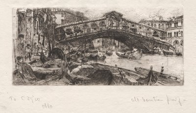 O Rialto, Veneza, 1880. de Otto H. Bacher