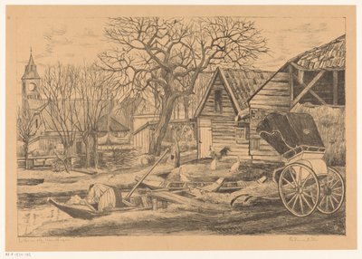 Aldeia junto à água de Otto Hanrath (signed by artist)