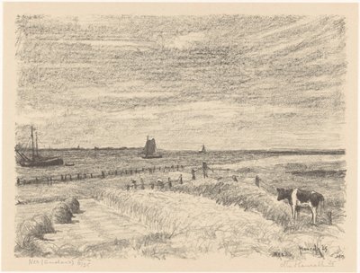 Nes (Ameland) (título original sobre o objecto) de Otto Hanrath (signed by artist)
