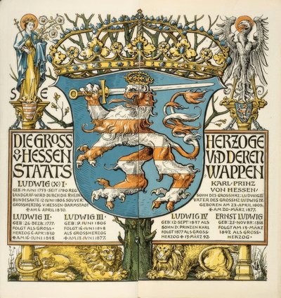 Os Grandes Duques de Hesse e o seu brasão de armas de Otto Hupp