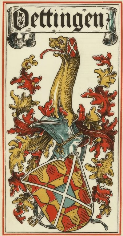 Os ancestrais brasões de armas das casas dos príncipes alemães: Öttingen de Otto Hupp