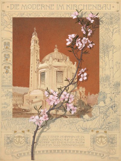 Uma igreja paroquial em Währing, Viena, 1898-1899. de Otto Koloman Wagner