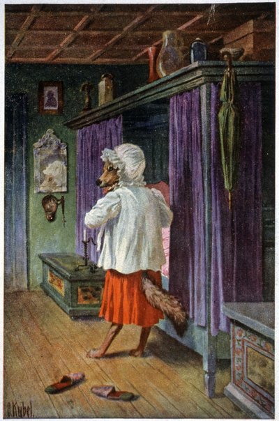 O lobo degenera em Grande Mãe, c.1910 (cartão postal) de Otto Kubel