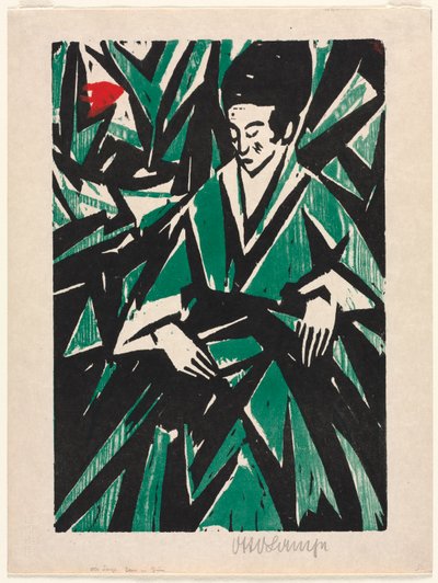 mulher de verde de Otto Lange