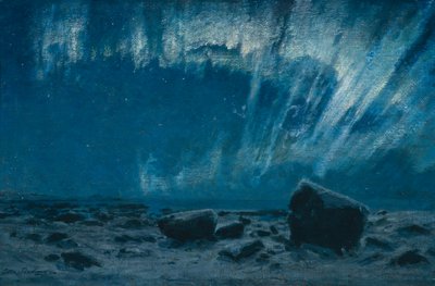 Northern Lights (óleo sobre tela) de Otto Ludvig Sinding