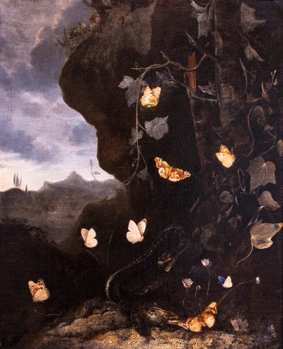Cobras, sapos e borboletas de Otto Marseus van Schrieck