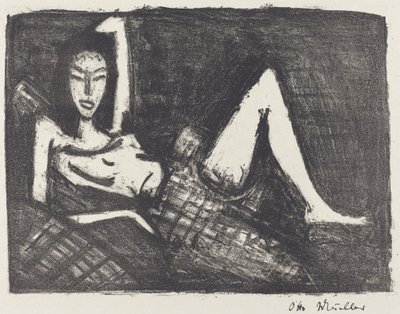Garota em um sofá de Otto Müller