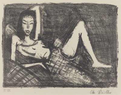 Garota em um sofá de Otto Müller
