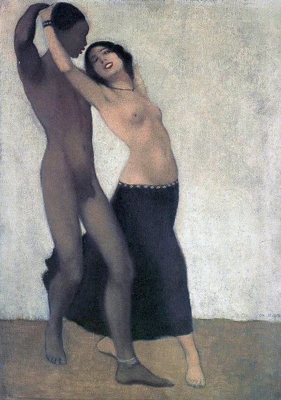 Um par de dançarinos afro-europeus, c.1903 de Otto Mueller