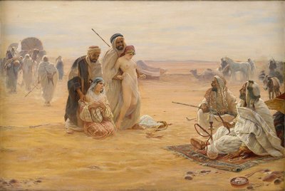 O mercado de escravos, 1910 de Otto Pilny