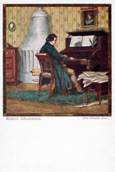Robert Schumann tocando piano de Otto Robert Nowak