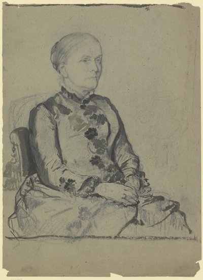 Retrato de Amalie Scholderer, cunhada do artista de Otto Scholderer