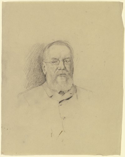 Retrato de um homem idoso com óculos de Otto Scholderer