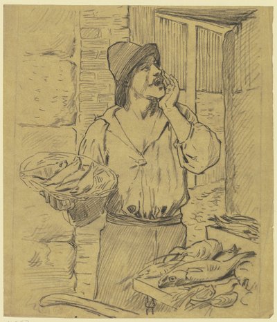 Vendedor de peixe de Otto Scholderer