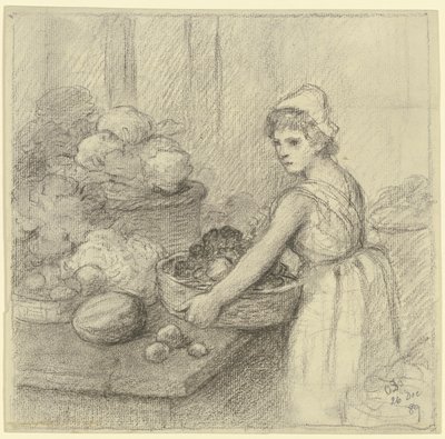 Vendedor de legumes de Otto Scholderer