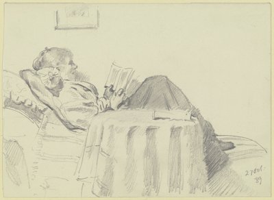 Luise Scholderer a ler de Otto Scholderer