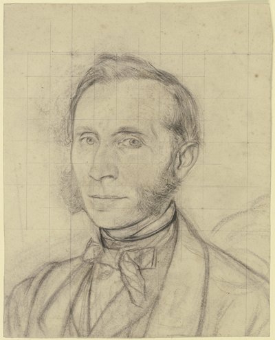 Retrato de um homem com suíças de Otto Scholderer