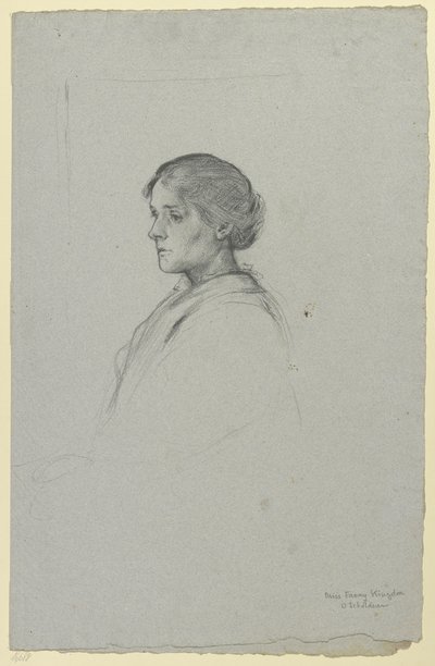 Retrato da Srta. Fanny Kingdon de Otto Scholderer