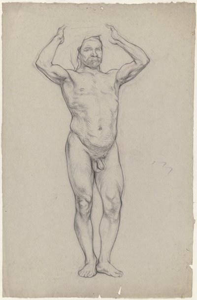 Nu masculino de pé de Otto Scholderer