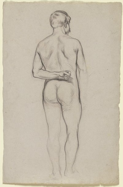 Nu masculino de pé, visto de costas de Otto Scholderer