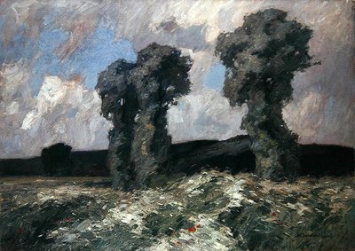 Willow Trees in the Lahn Valley (óleo sobre tela) de Otto Ubbelohde