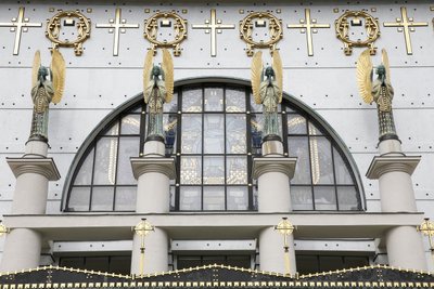 Igreja Am Steinhof (igreja Leopld) desenhada por Otto Wagner, Viena, Áustria (foto) de Otto Wagner