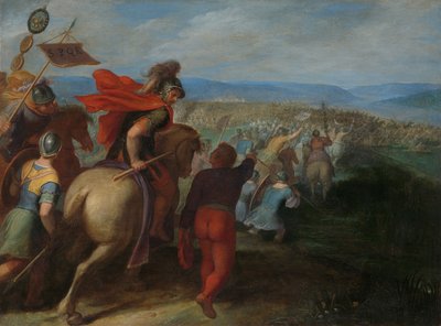 Os romanos quase dominam o exército de Júlio Civilis graças à traição de um batavo de Otto van (1556 1629) Veen