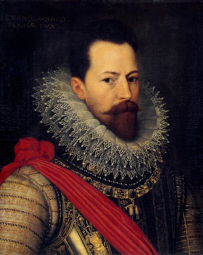 Retrato do condomínio Alexander (Alessandro) Farnese, Duque de Parma, Governador dos Países Baixos (1545-1592) Pintura de Octavius Van Veen (ou Vaenius ou Venius) (1556-1629) 1585 circa Sun. 0,58 X 0,48 m Bruxelas, Museu de Belas Artes de Otto van Veen