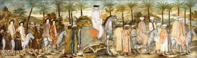 Senhores Europeus em Procissão de Orientais, c.1720 de Ottoman School