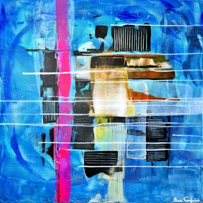 Linhas abstratas azuis de Owe Emfestav
