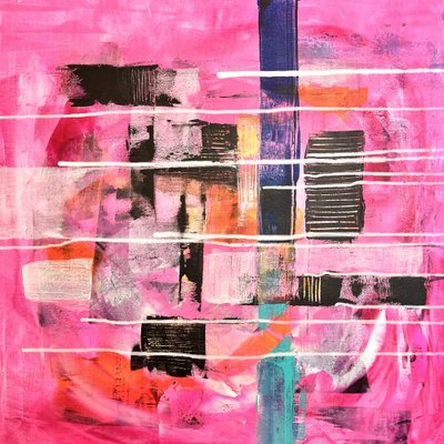 Abstrato em rosa vibrante de Owe Emfestav
