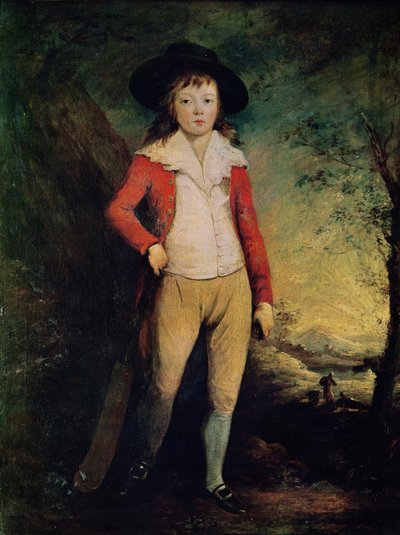 Retrato de William Seward com um bastão de grilo, c.1788-91 de Ozias Humphry