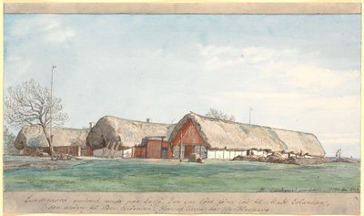 Lundsgaard aproximadamente no meio de Læssø. de P.C. Skovgaard