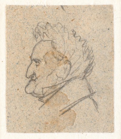 Retrato de perfil do pintor de flores C.D. Fritzsch. de P.C. Skovgaard