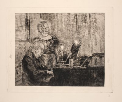 Edvard e Nina Grieg ao piano de Peder Severin Krøyer