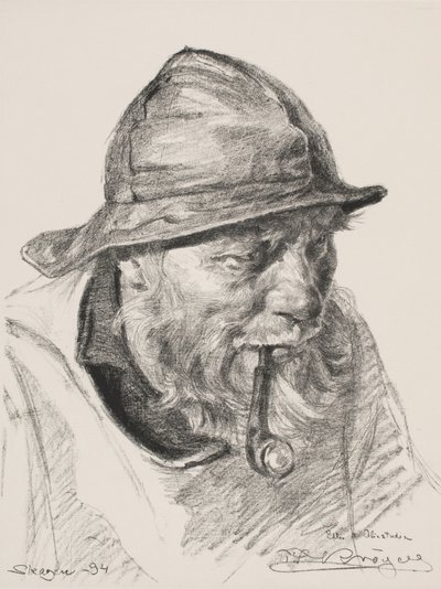 Cabeça de um pescador Skagen de Peder Severin Krøyer