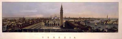 Vista da Praça de São Marcos, Veneza, gravada por F. Citerrio (gravura a cores) de P. (after) Majocchi