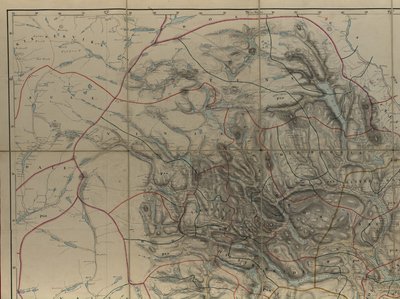 Mapa da colecção de mapas da Biblioteca Nacional. O mapa foi publicado em Handdrawn (depois de 1846) e mostra a Telemark de P. A. Munch