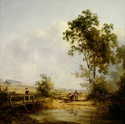 O Ford (óleo) de P. John Hilder